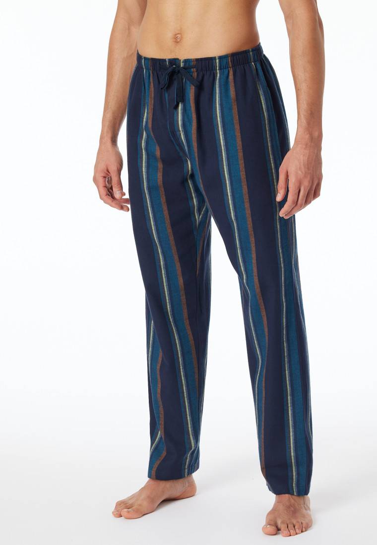 Schiesser Hose lang Flanell Streifen multicolor - Mix+Relax Im Verkauf