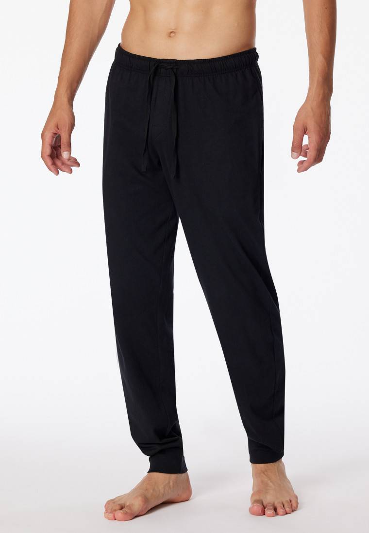 Schiesser Loungehose lang Jersey Bündchen schwarz- Mix+Relax Rabatte dieses Monats
