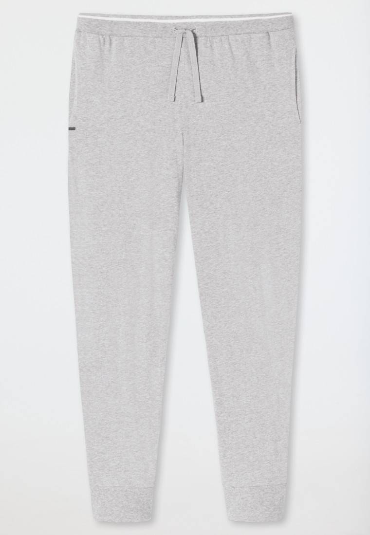 Schiesser Hose lang Bündchen grau meliert - Mix+Relax Online