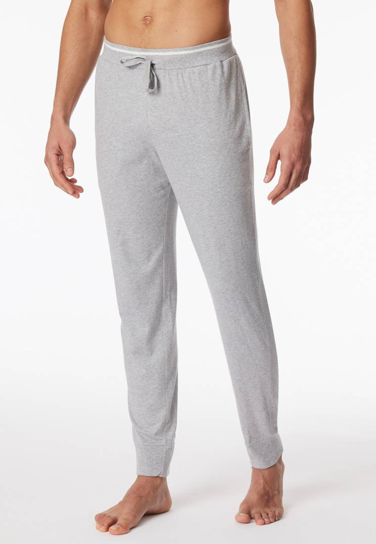 Schiesser Hose lang Bündchen grau meliert - Mix+Relax Online