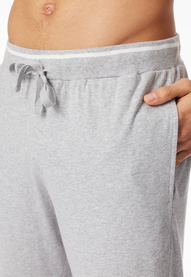 Schiesser Hose lang Bündchen grau meliert - Mix+Relax Online