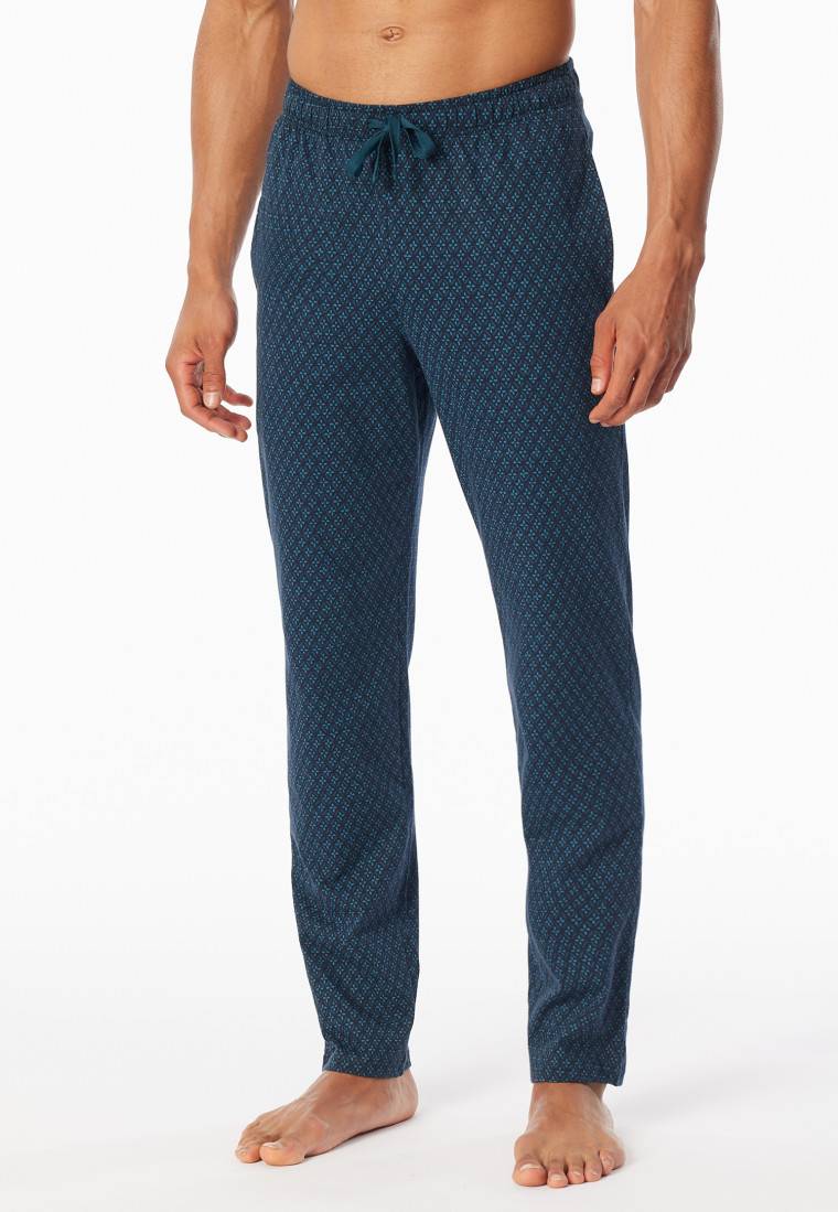 Schiesser Loungehose lang Organic Cotton dunkelblau - Mix+Relax Outlet