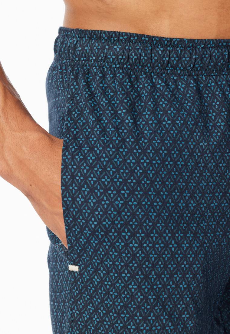 Schiesser Loungehose lang Organic Cotton dunkelblau - Mix+Relax Outlet