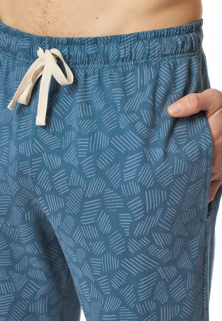 Schiesser Hose lang Jersey Bündchen jeansblau gemustert - Mix+Relax Angebote
