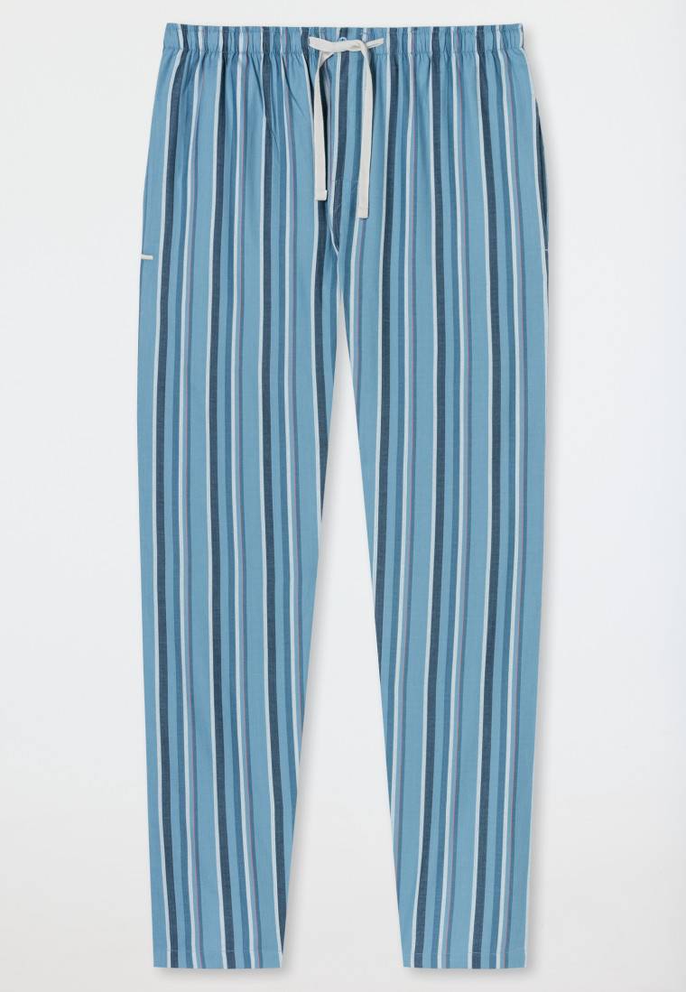 Schiesser Loungehose lang Webware Organic Cotton Streifen mehrfarbig - Mix+Relax Schlussverkauf