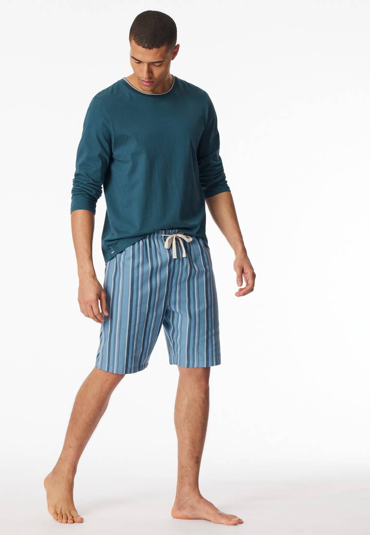 Schiesser Bermudashorts Webware Organic Cotton mehrfarbig gestreift - Mix+Relax Günstiger Verkauf