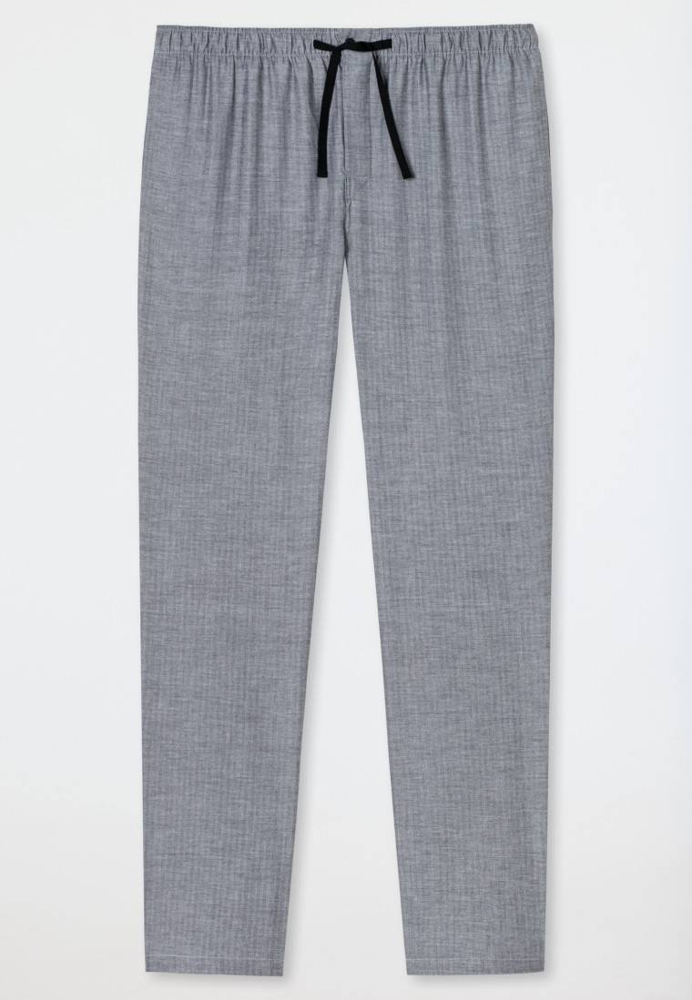 Schiesser Loungehose lang Webware Fischgrat schwarz-gemustert - Mix+Relax Blitzverkäufe