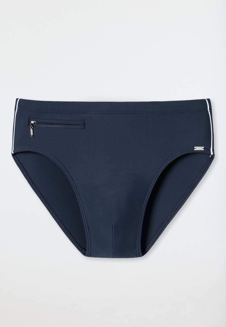 Schiesser Badehose mit Reißverschluss-Tasche Wirkware recycelt feiner Streifen admiral - Nautical Casual Günstig kaufen