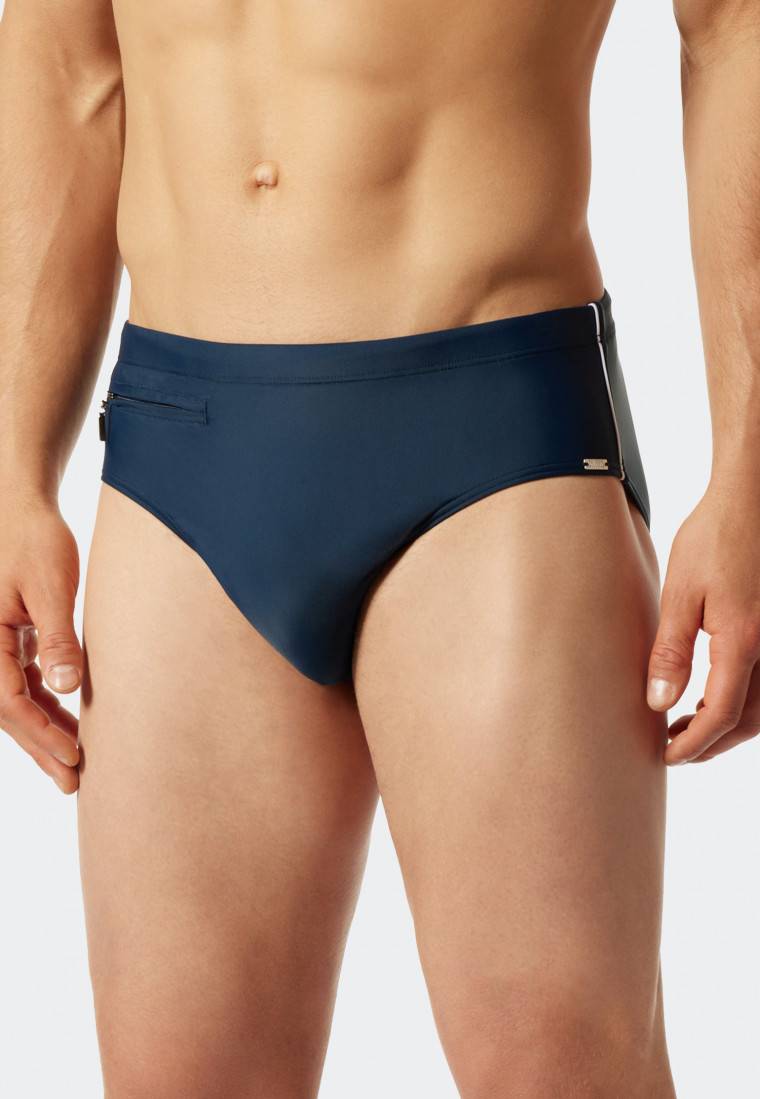 Schiesser Badehose mit Reißverschluss-Tasche Wirkware recycelt feiner Streifen admiral - Nautical Casual Günstig kaufen