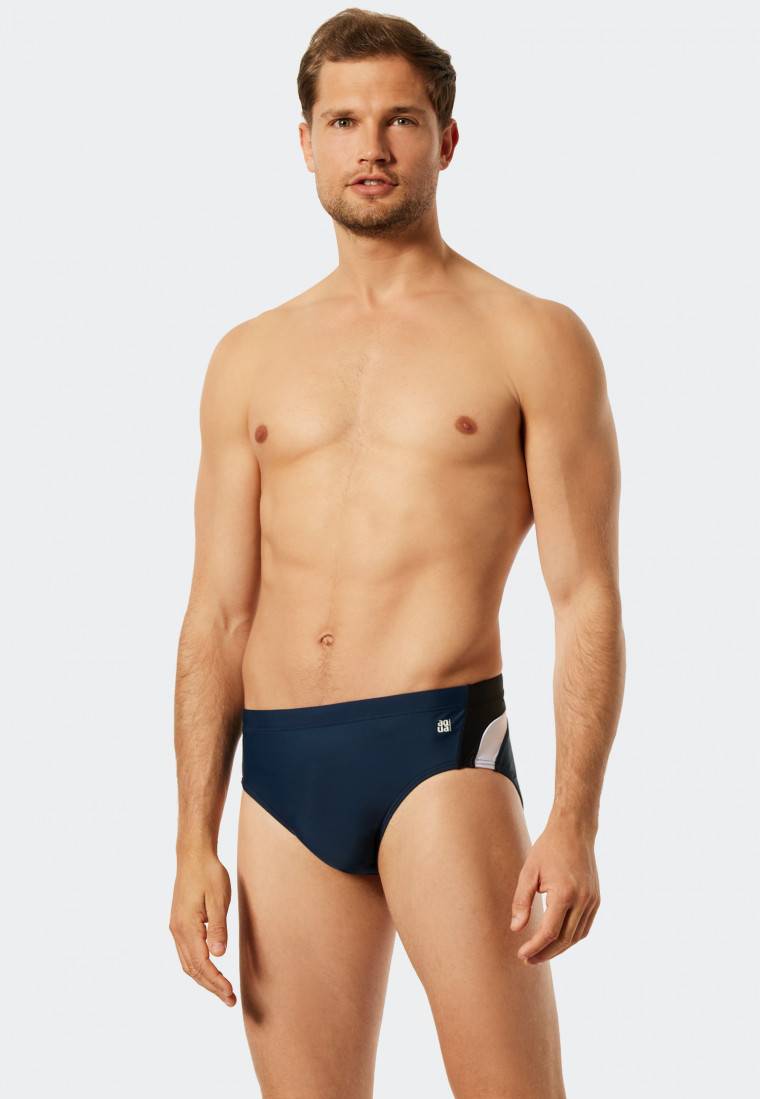 Schiesser Badehose Wirkware recycelt seitliche Streifen admiral - Nautical Active Versandkostenfrei