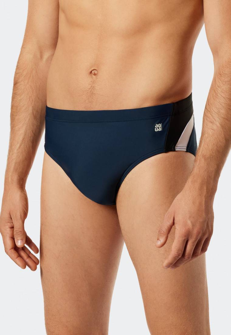 Schiesser Badehose Wirkware recycelt seitliche Streifen admiral - Nautical Active Versandkostenfrei