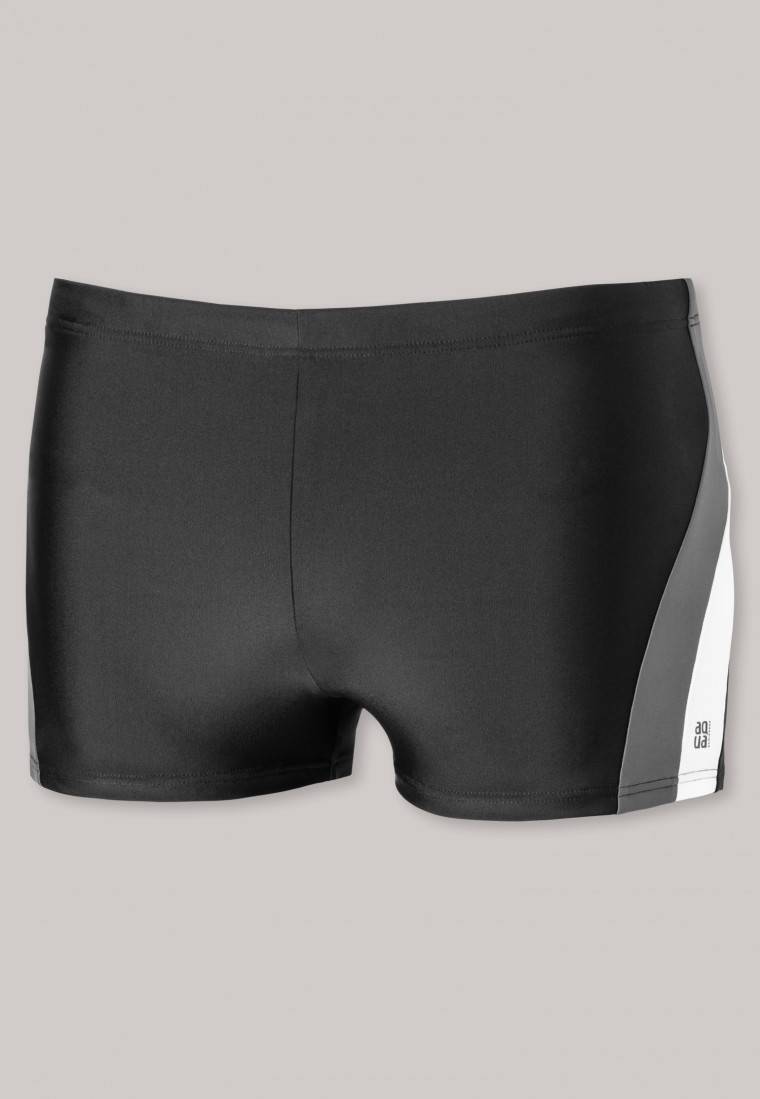 Schiesser Badehose Wirkware recycelt seitliche Streifen schwarz - Nautical Active Begrenztes Angebot