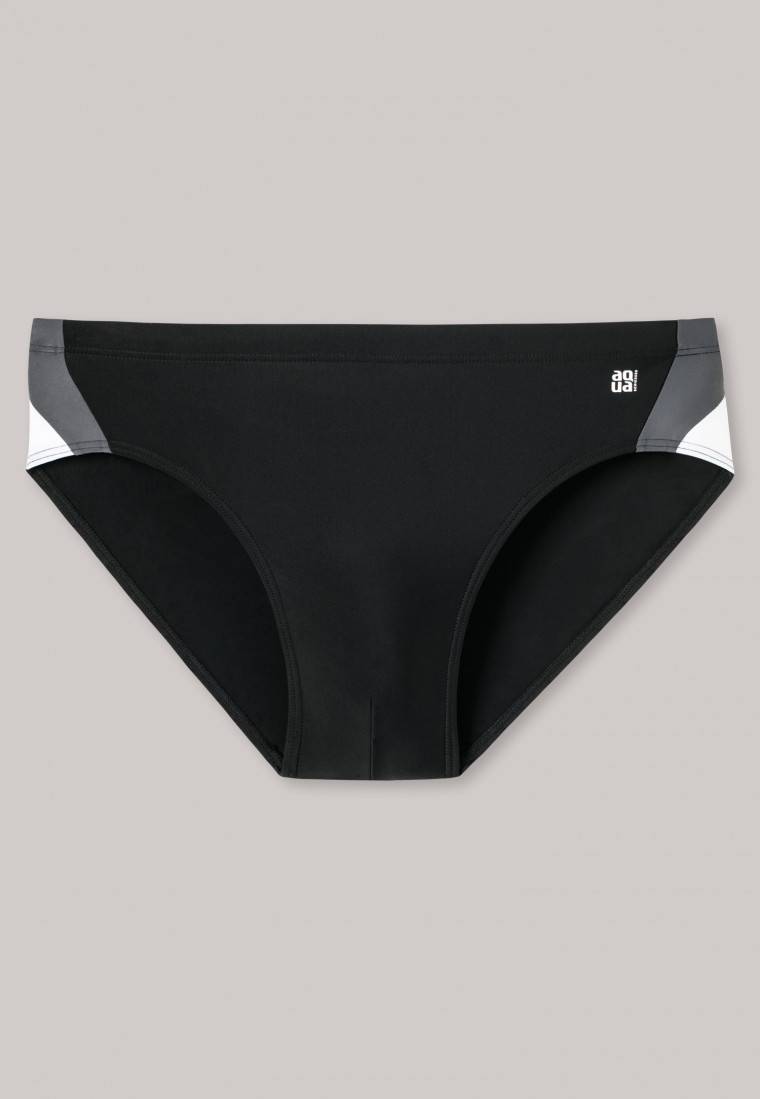 Schiesser Badehose Wirkware recycelt seitliche Streifen schwarz - Nautical Active Preisnachlass