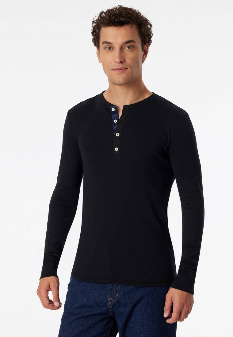 Schiesser Shirt langarm schwarz - Revival Karl-Heinz Cyber Monday