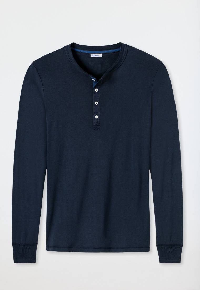 Schiesser Shirt langarm dunkelblau - Revival Karl-Heinz Weihnachtsangebot