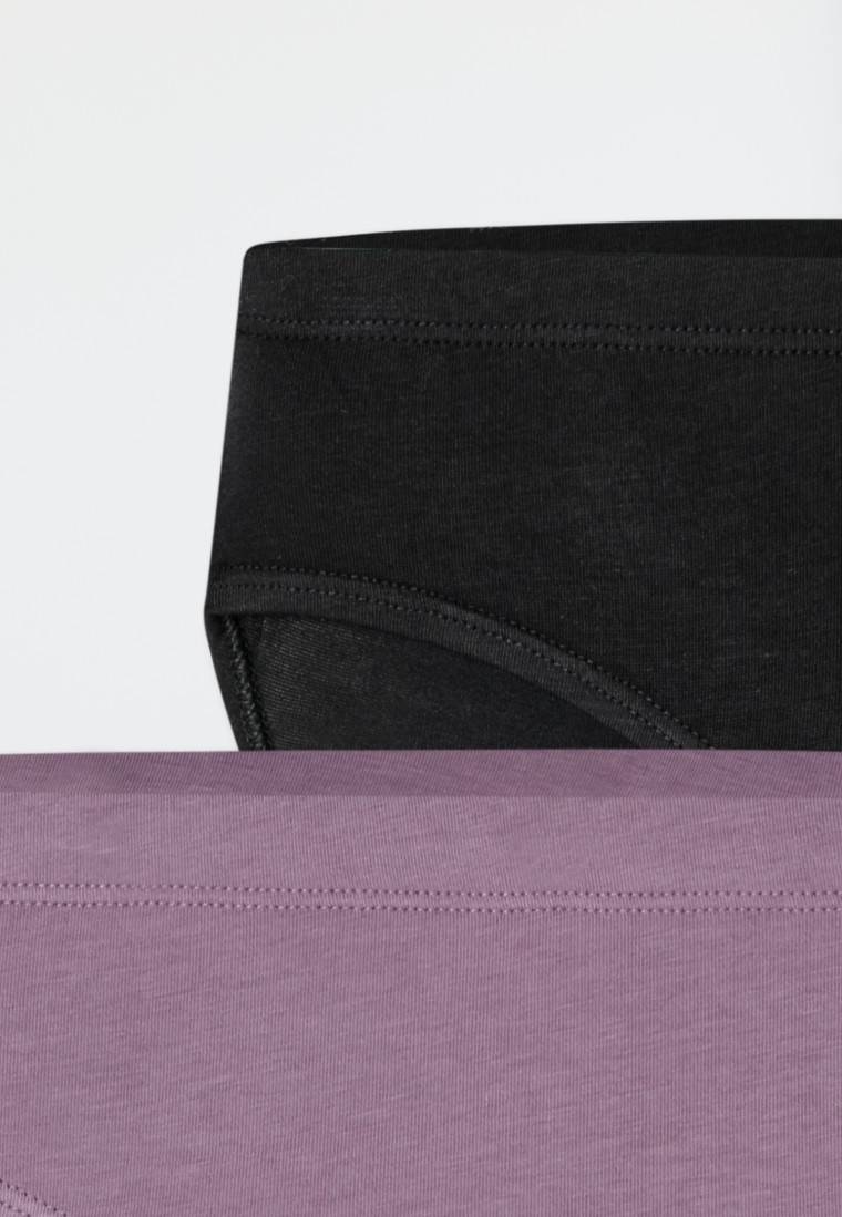 Schiesser Slips 2er-Pack schwarz/ violett - Fresh Vibe Neueste Mode