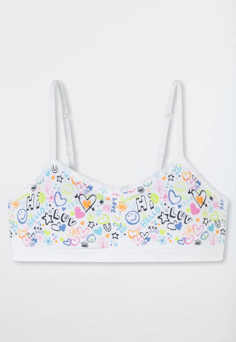 Schiesser Bustier Jersey Herzchen multicolor gemustert - Seamless Blitzangebot