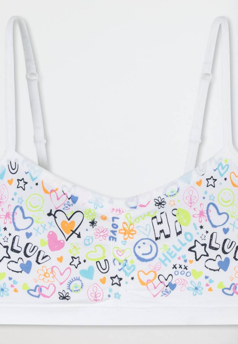 Schiesser Bustier Jersey Herzchen multicolor gemustert - Seamless Blitzangebot