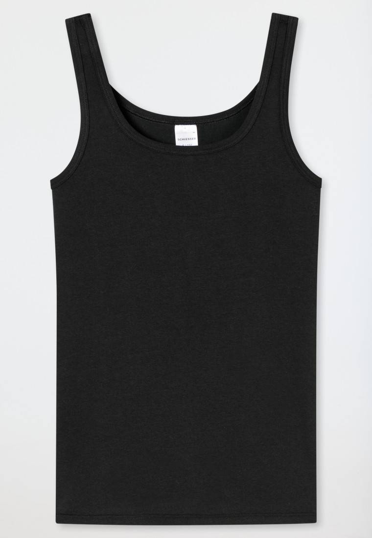 Schiesser Tops 2er-Pack Organic Cotton schwarz / offwhite - 95/5 Große Rabatte