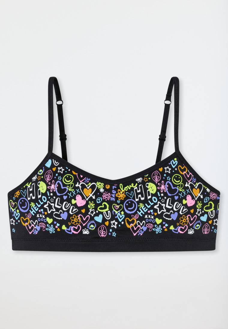 Schiesser Bustier Jersey Herzchen multicolor gemustert - Seamless Kostenlose Rückgabe