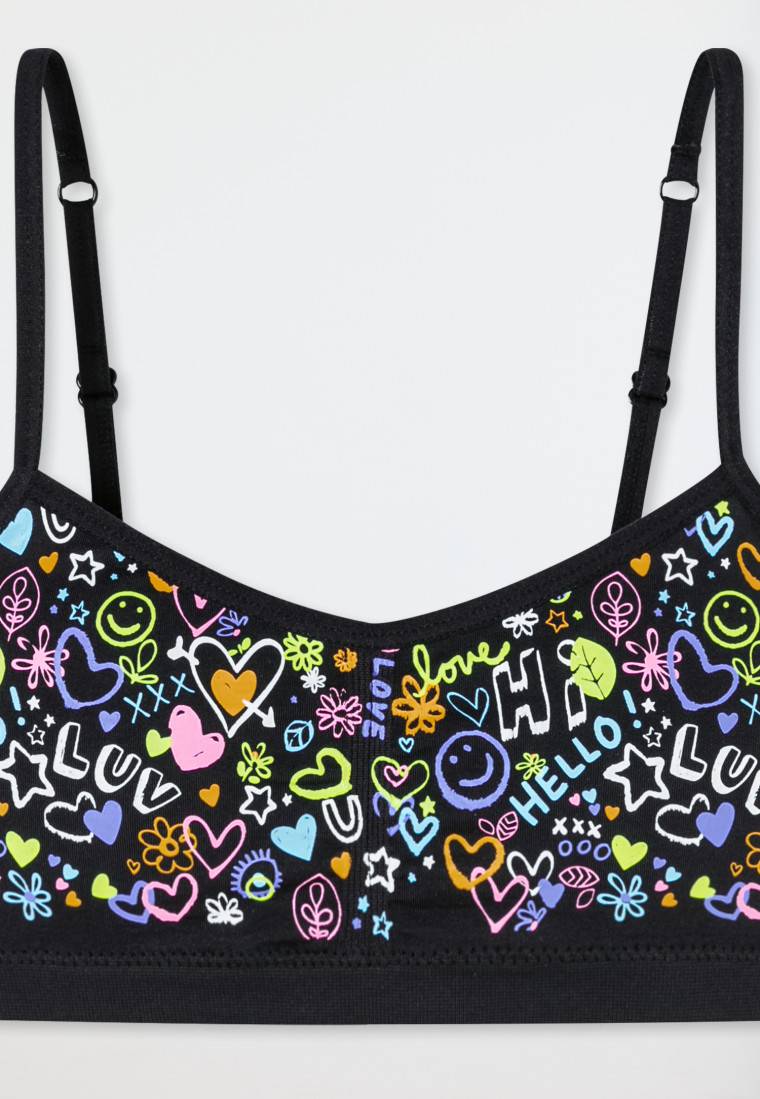 Schiesser Bustier Jersey Herzchen multicolor gemustert - Seamless Kostenlose Rückgabe