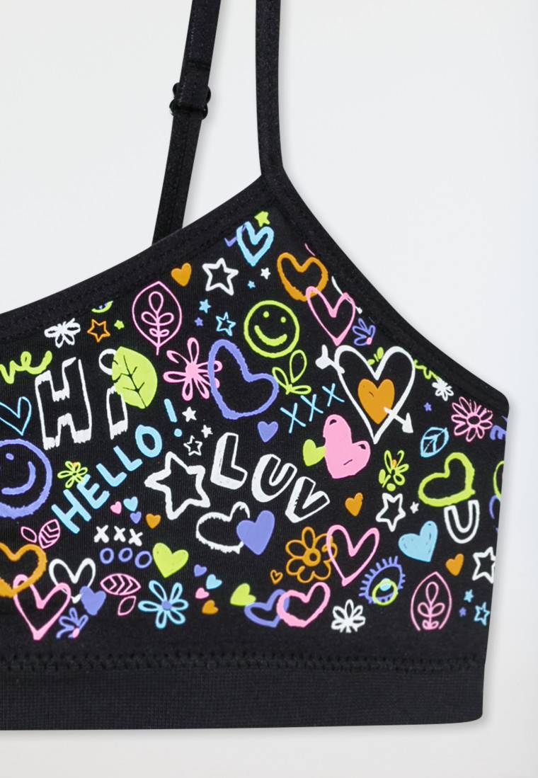 Schiesser Bustier Jersey Herzchen multicolor gemustert - Seamless Kostenlose Rückgabe