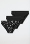 Schiesser Slips 3er-Pack Organic Cotton schwarz bedruckt - 95/5