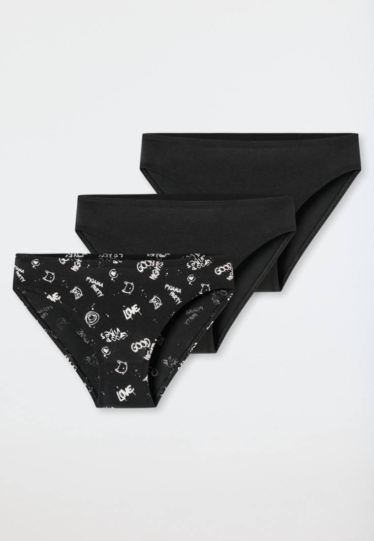 Schiesser Slips 3er-Pack Organic Cotton schwarz bedruckt - 95/5 JETZT KAUFEN