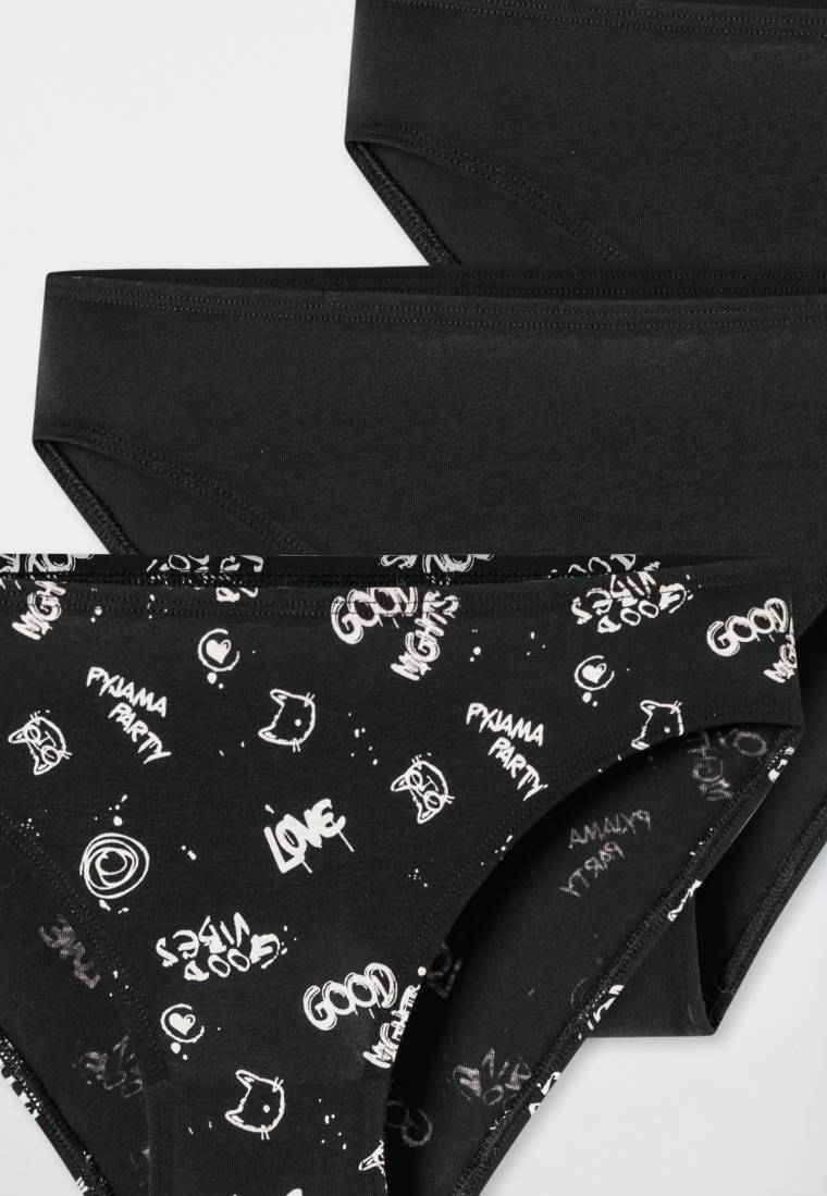 Schiesser Slips 3er-Pack Organic Cotton schwarz bedruckt - 95/5 JETZT KAUFEN