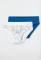 Schiesser Slips 2er-Pack dunkelblau/ mehrfarbig gemustert - Seamless