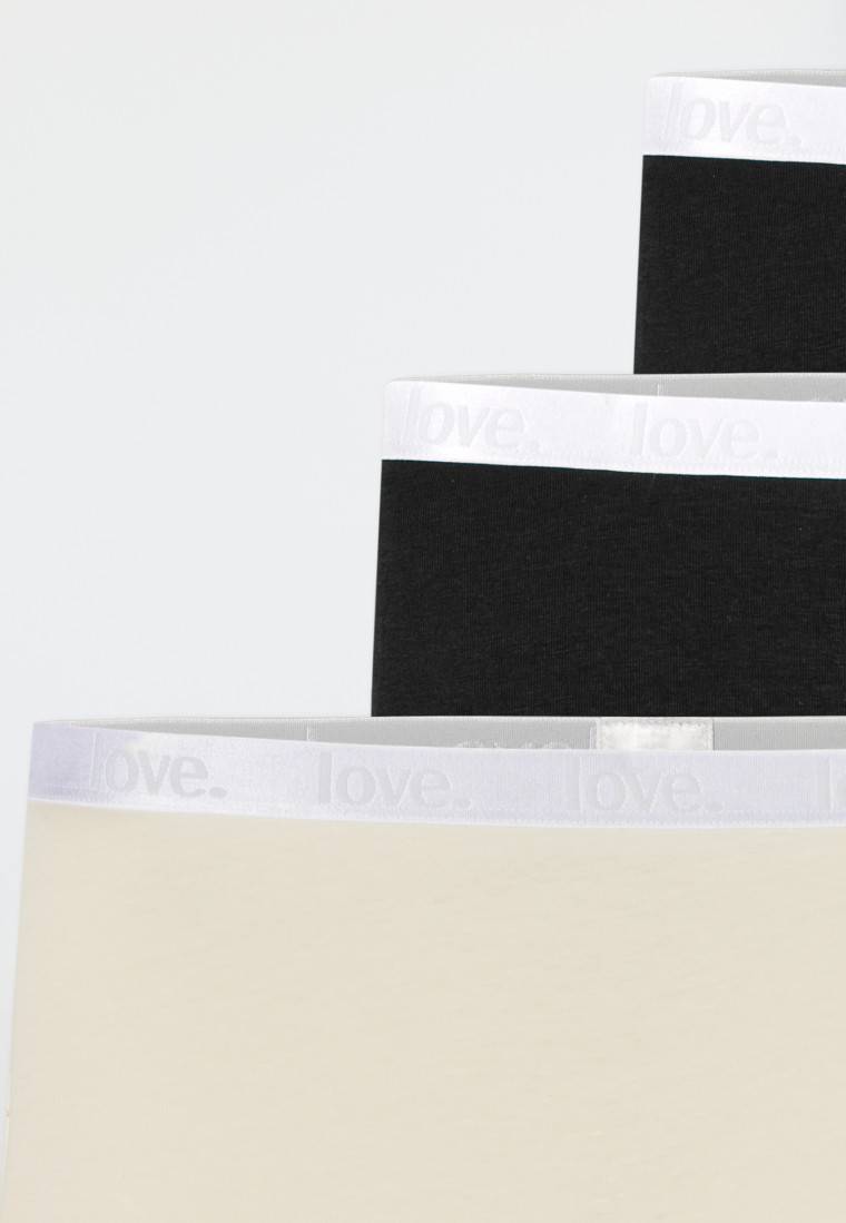 Schiesser Shorts 3er-Pack Organic Cotton schwarz / off-white - 95/5 Zeitbegrenzte Promotion