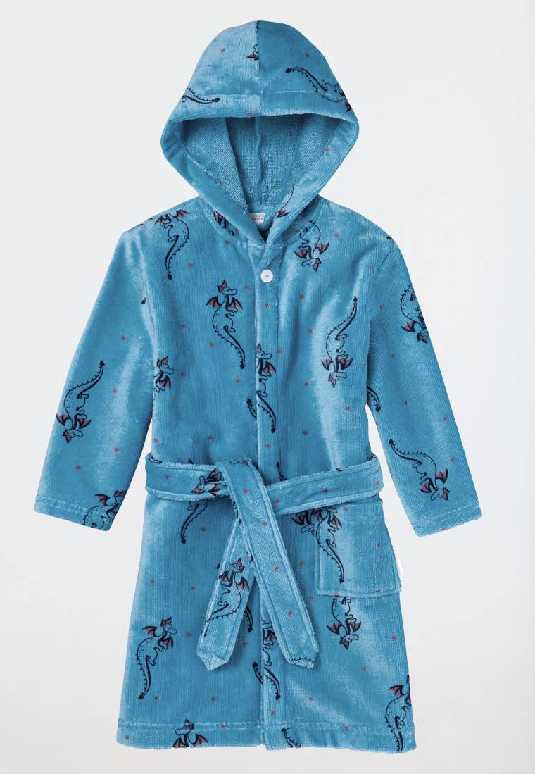 Schiesser Bademantel Velours Drachendruck aquarium - Girls World Bis zu 50% Rabatt