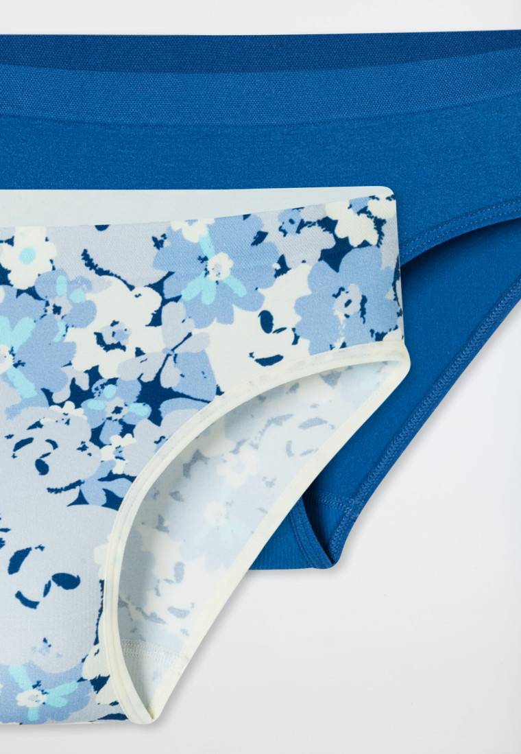 Schiesser Slips 2er-Pack dunkelblau/ gemustert - Seamless Bis zu 55% Rabatt