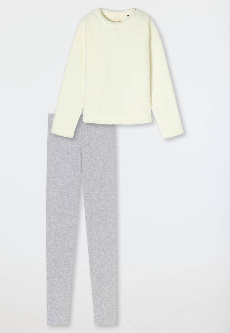 Schiesser Schlafanzug lang Fleece off-white - Teens Nightwear 2025