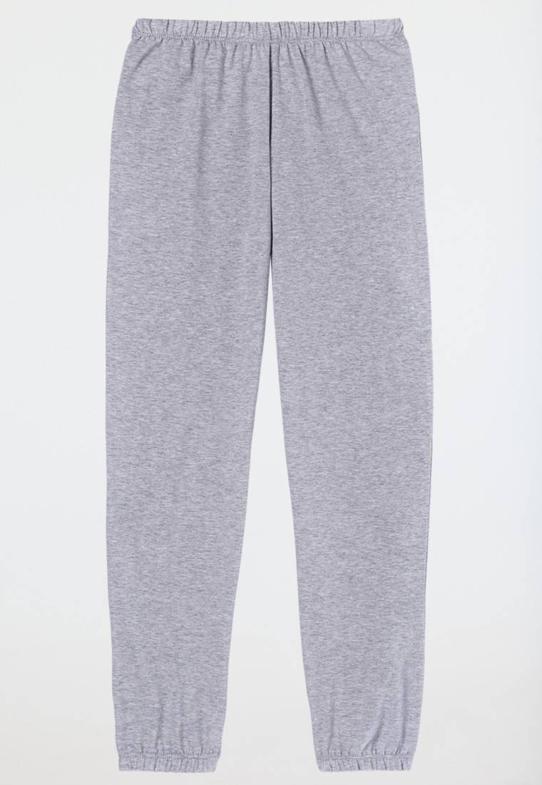 Schiesser Schlafanzug lang Bündchen schwarz - Nightwear Auslauf
