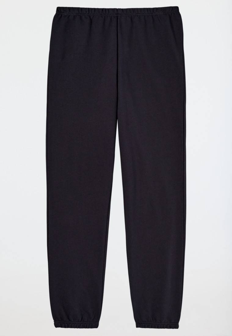 Schiesser Schlafanzug lang Sweatware Bündchen grau-meliert - Nightwear Blitzverkäufe