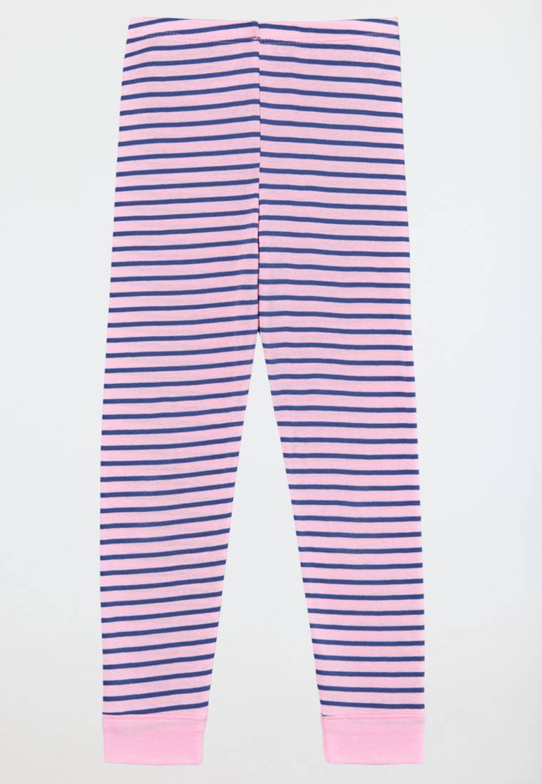 Schiesser Schlafanzug lang Feinripp Panda Ringel blau - Girls World Weihnachtsangebot