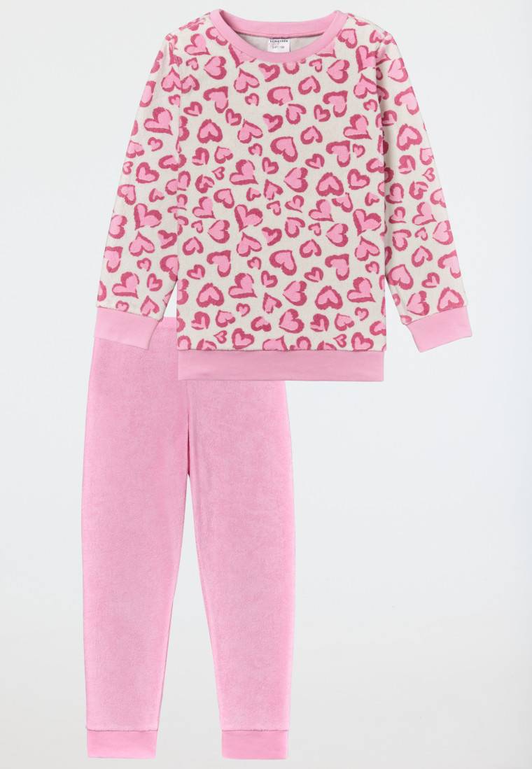 Schiesser Schlafanzug lang Organic Cotton Bündchen Herzen rosé - Girls World Neueste Mode