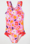 Schiesser Badeanzug Wirkware Blumen Schmetterlinge Rüschen rosa - Aqua Kids Girls