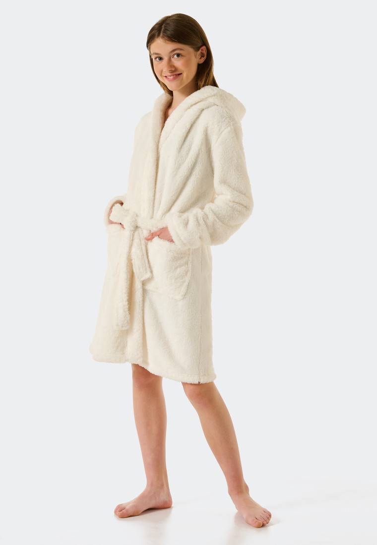 Schiesser Bademantel Teddy-Fleece off-white - Original Classics Tägliche Deals