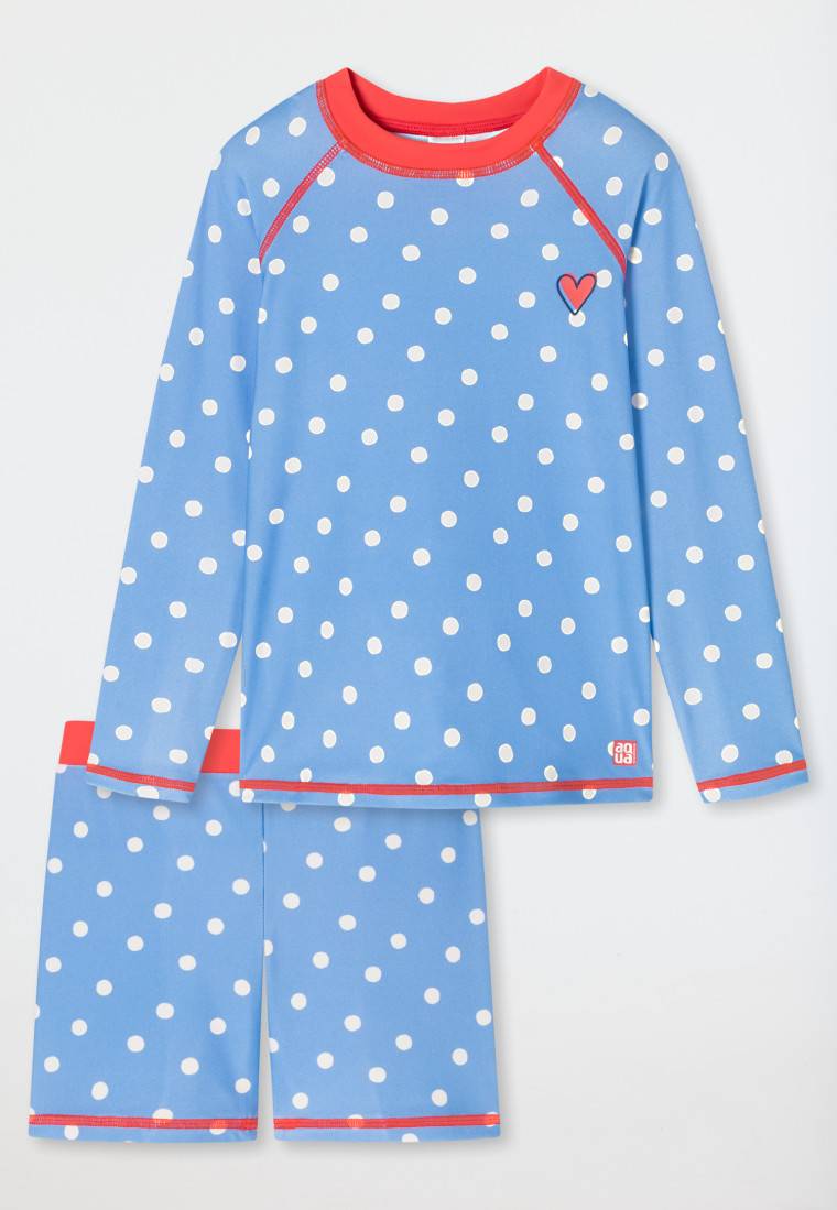 Schiesser Badeset Mädchen 2-teilig Punkte hellblau - Aqua Kids Girls Zeitbegrenzte Promotion