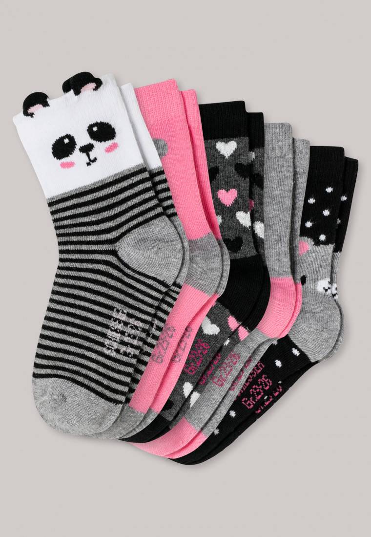 Schiesser Mädchensocken 5er-Pack Herzen mehrfarbig - Panda Vierteljährliche Förderung