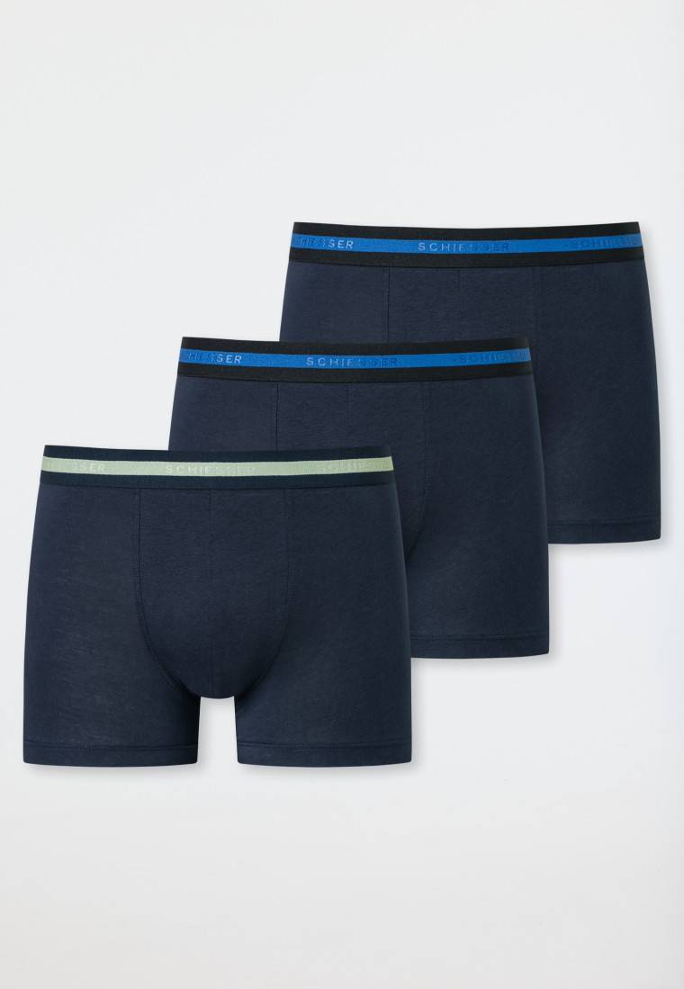 Schiesser Shorts 3er Pack Organic Cotton dunkelblau - 95/5 50% Rabatt mit kostenlosem Versand