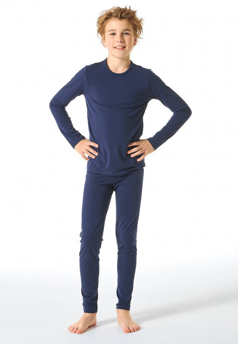 Schiesser Unterhose lang unisex wärmend dunkelblau - Thermo