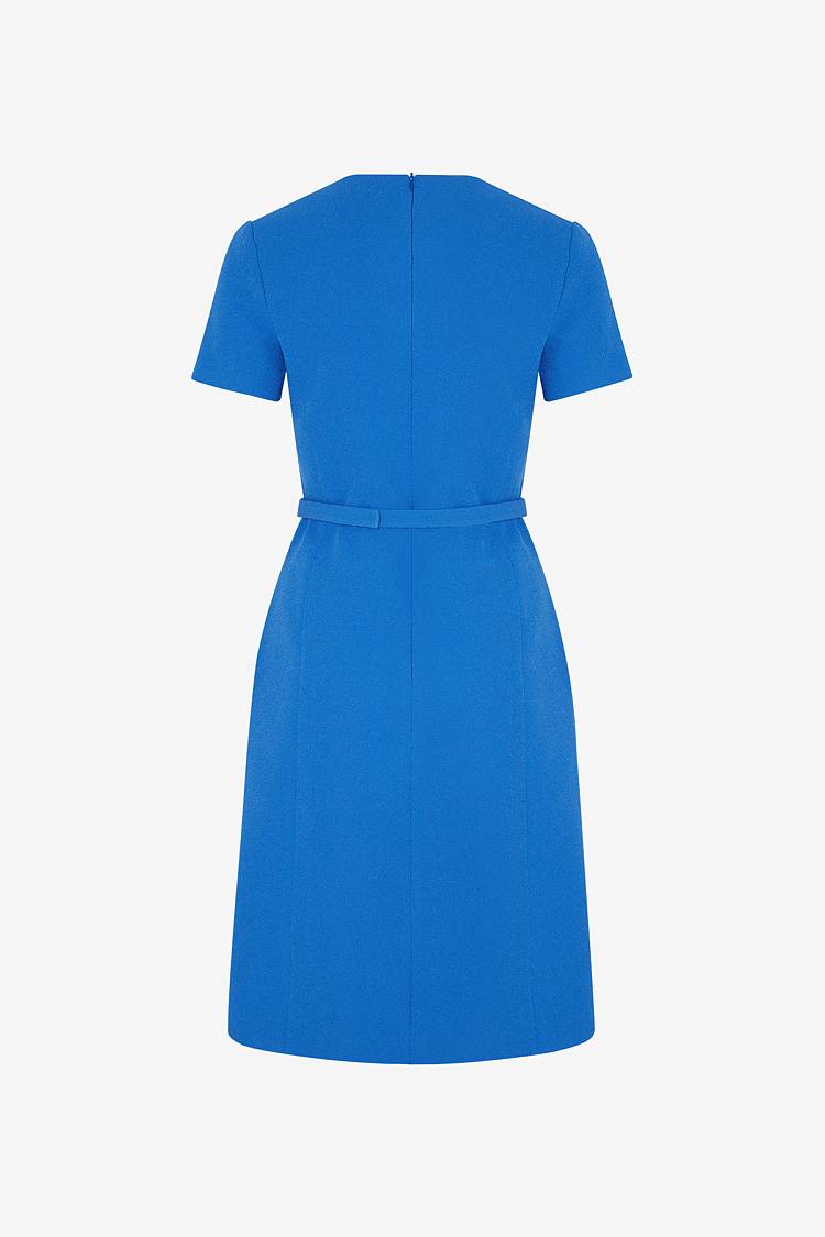 Sly 010 Elegantes Midi-Kleid mit Stoffgürtel Top Angebot