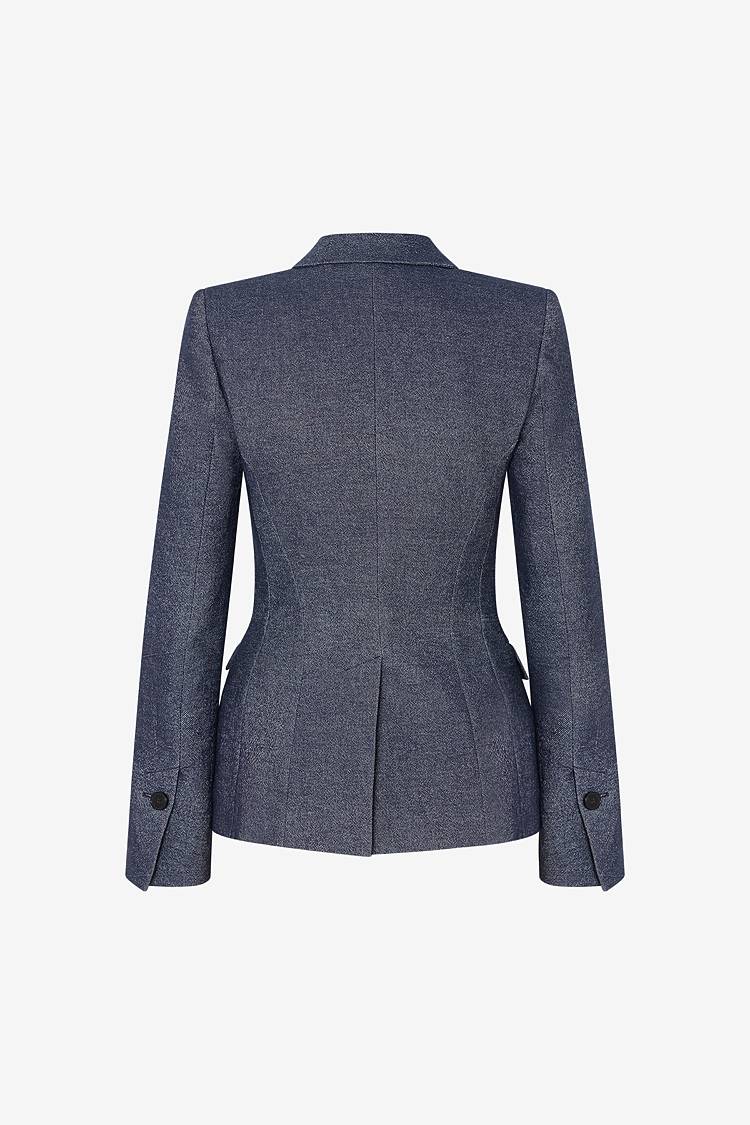 Sly 010 Einreihiger Denimblazer mit Pattentaschen Kauf eins, bekomm eins gratis