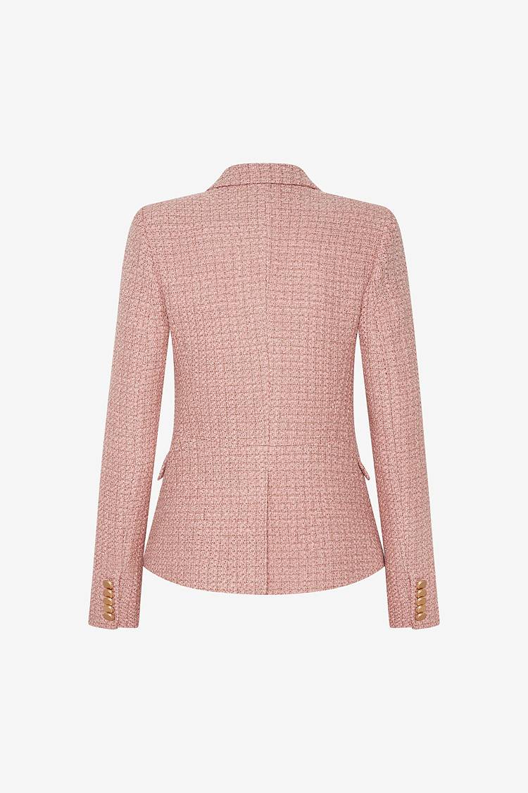 Sly 010 Double-breasted Tweed Blazer with Gold Buttons Osterangebot