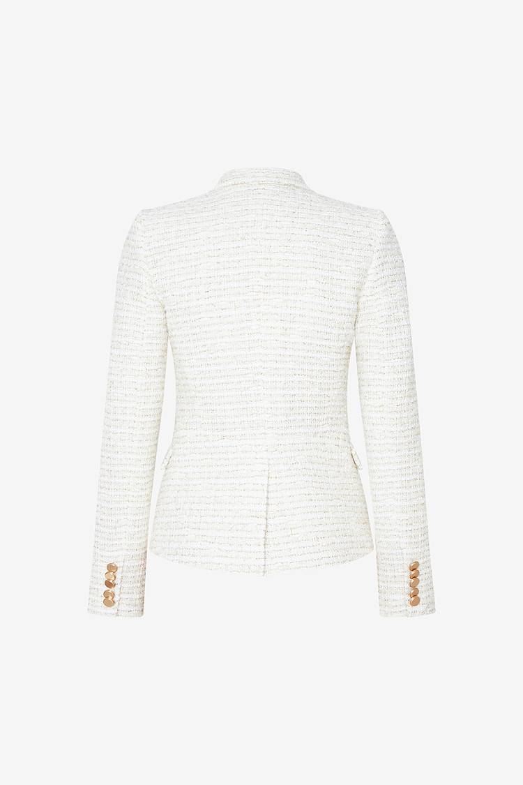 Sly 010 Double-breasted Tweed Blazer Tägliche Deals