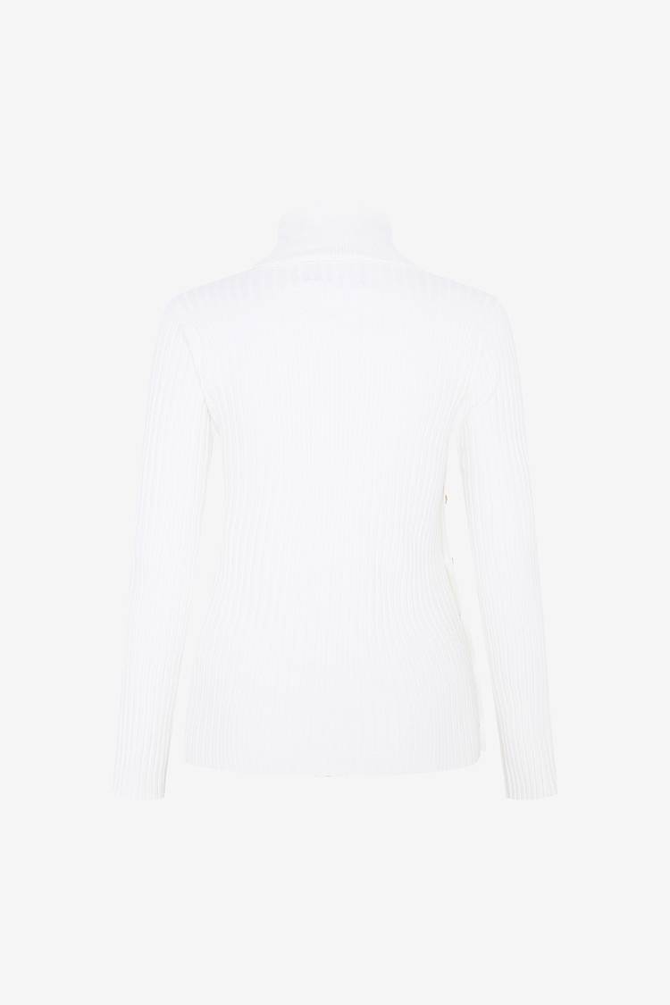 Sly 010 Rollkragenpullover mit Zierknöpfen Riesige Ersparnisse
