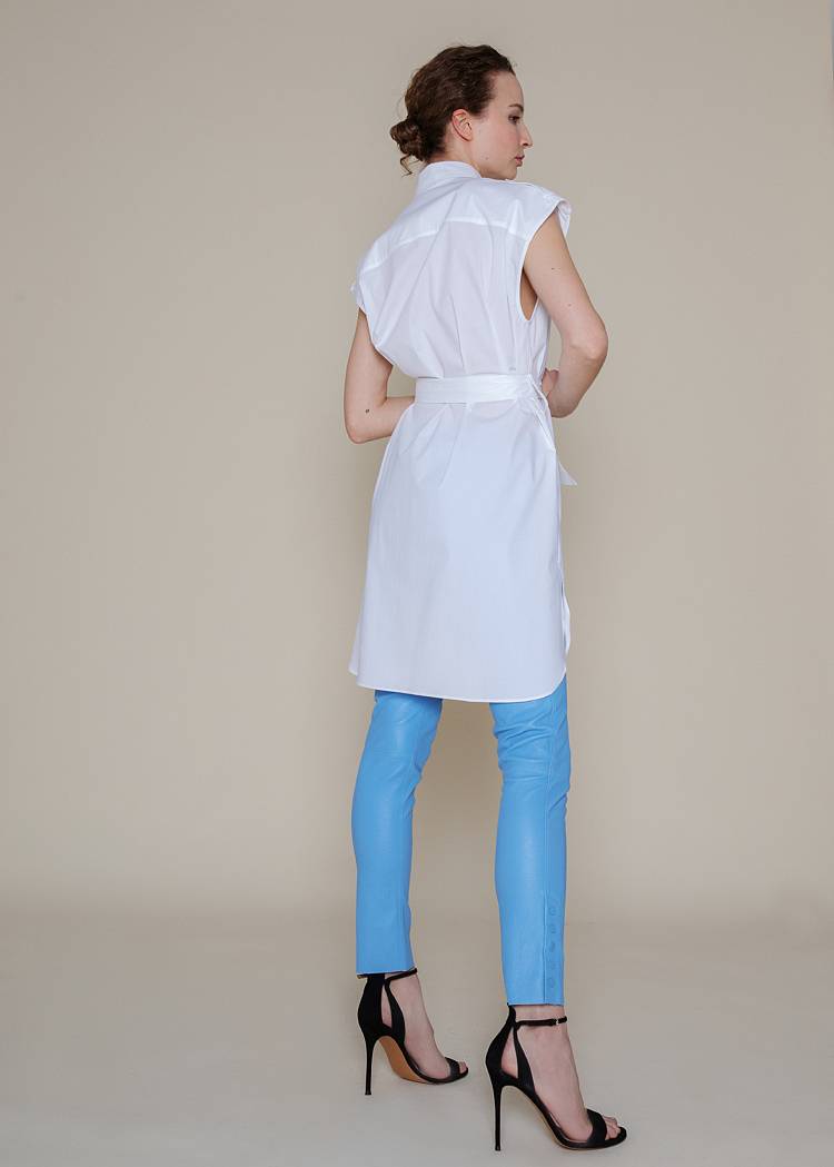Sly 010 Figurbetonte Strechleder Hose Speichern exportieren